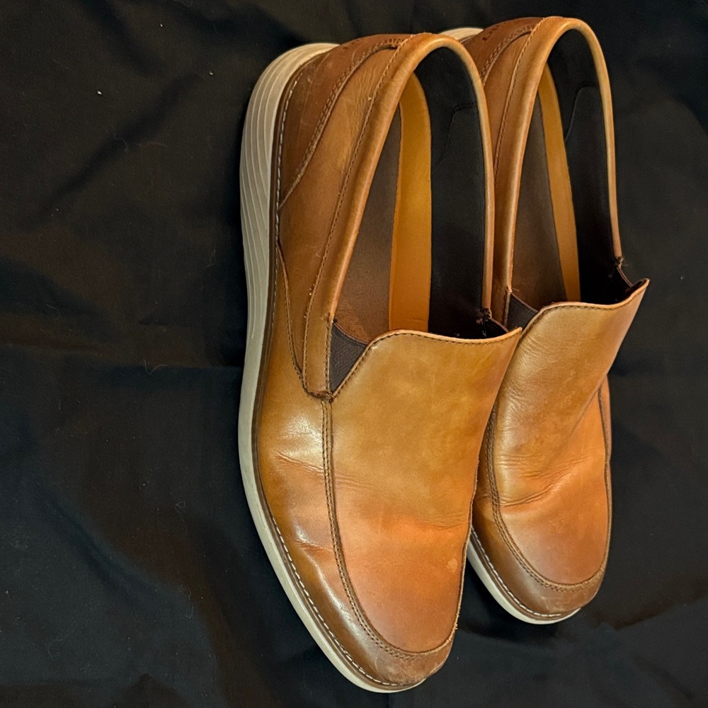 Rockport Tan Leather Slip-On Loafers